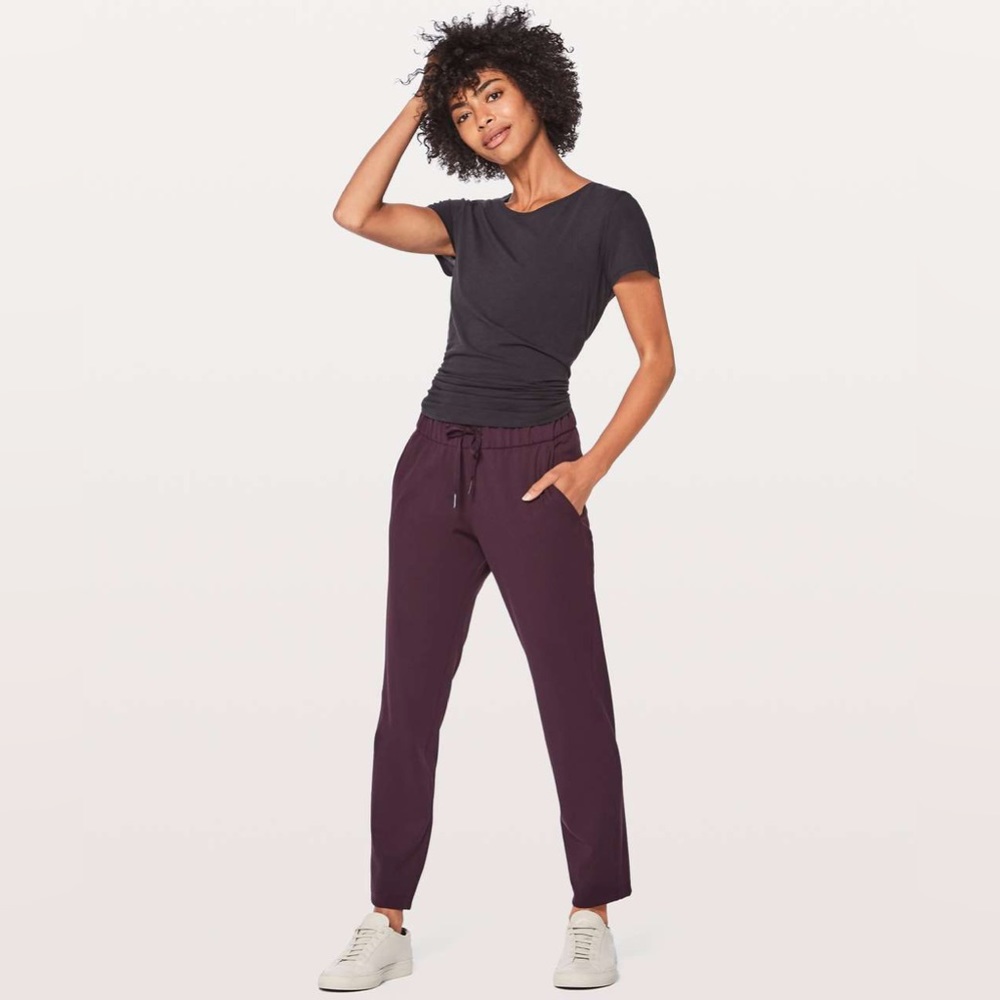 Lululemon On the Fly Pant Black Cherry Size 6